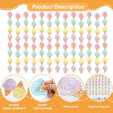 12 Pcs Ice Cream Birthday Party Decorations Pastel Banners Garland Kit Ice Cream Themed Hanging Swirls Streamers Birthday Party String For Summer Beach Baby Shower 1St Girl Favor Party Supplies Decor