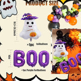 Halloween Balloon Arch Kit: Ghost, Spider, BOO - Purple, Orange, Black