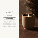 Luxury Scented Candle, Cece Scent, 60-Hour Burn Time, Soy Wax Blend, Organic Cotton Wick, Kiln-Fired Reusable Ceramic Vessel, 8 Oz, 2.0