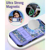 Cute Kawaii Blue Water Lily Case for Google Pixel 9 Pro XL with Ring Stand