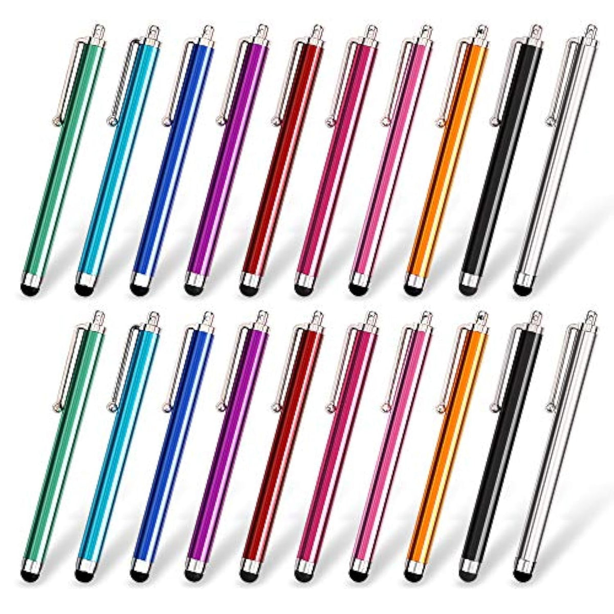 20-Pack Universal Capacitive Stylus for iPad, iPhone, Samsung & Kindle 10 Color