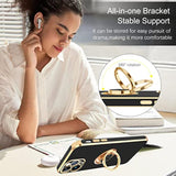 For Iphone 13 Pro Case, Iphone 13 Pro Phone Case, Slim Fit 360° Ring Holder Kickstand Magnetic Car Mount Supported Protective Non-Slip Girls Boys Women Men Cover For Iphone 13 Pro 6.1", Black