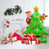 2Pcs Christmas Balloons,Jumbo Christmas Party Decorations Foil Balloons Set - Includes Reindeer,Tree, Santa Claus Theme Mylar Balloon Decorations For Xmas Party Supplies