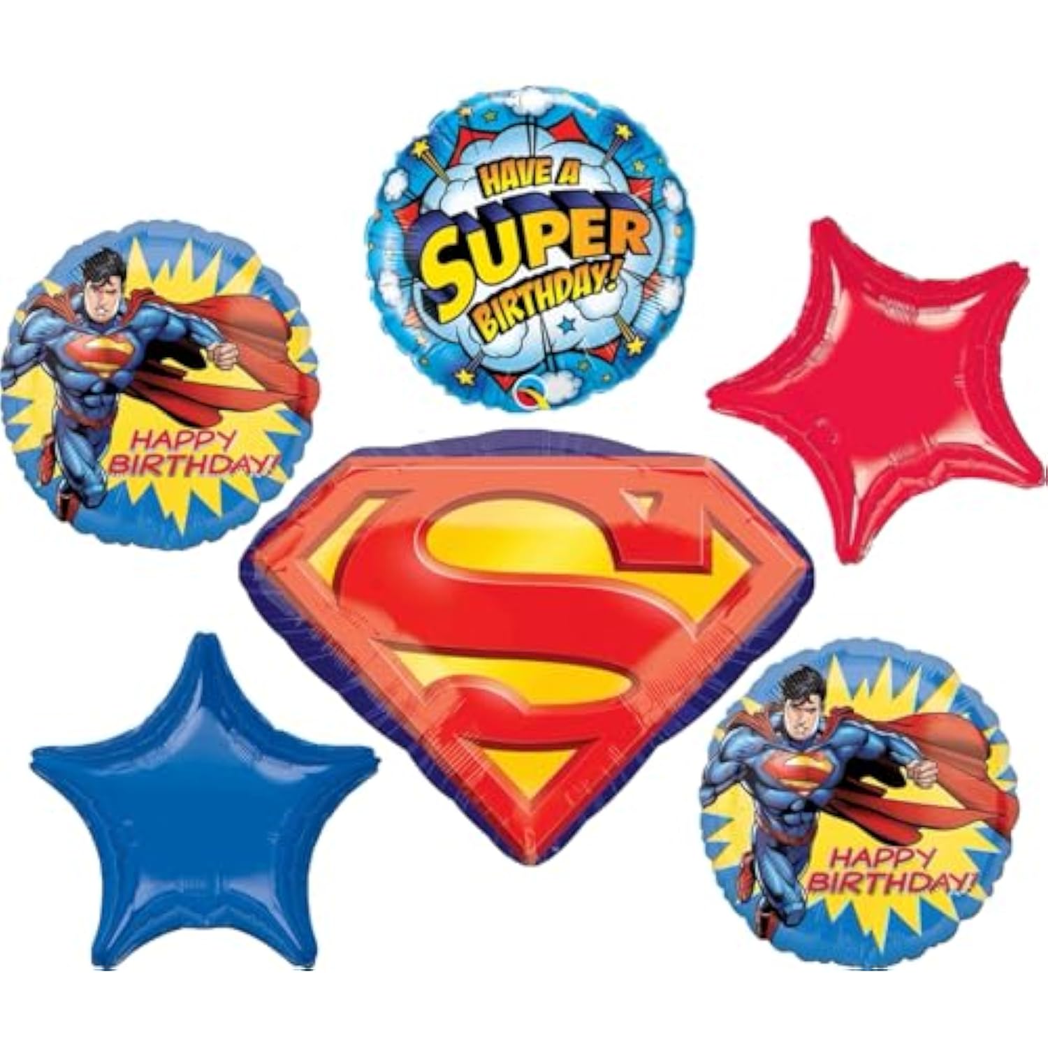 Anagram Superman Birthday Party Supplies Balloon Bouquet Decorations