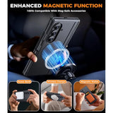 For Samsung Galaxy Z-Fold-7 Case: Magnetic Shockproof Rugged [Dual-Stand] [Hinge Protection] [Fit For Magsafe] [Anti Spy] Soft Matte Armor Protective Cover For Zfold 7 5G 2025 (Black)