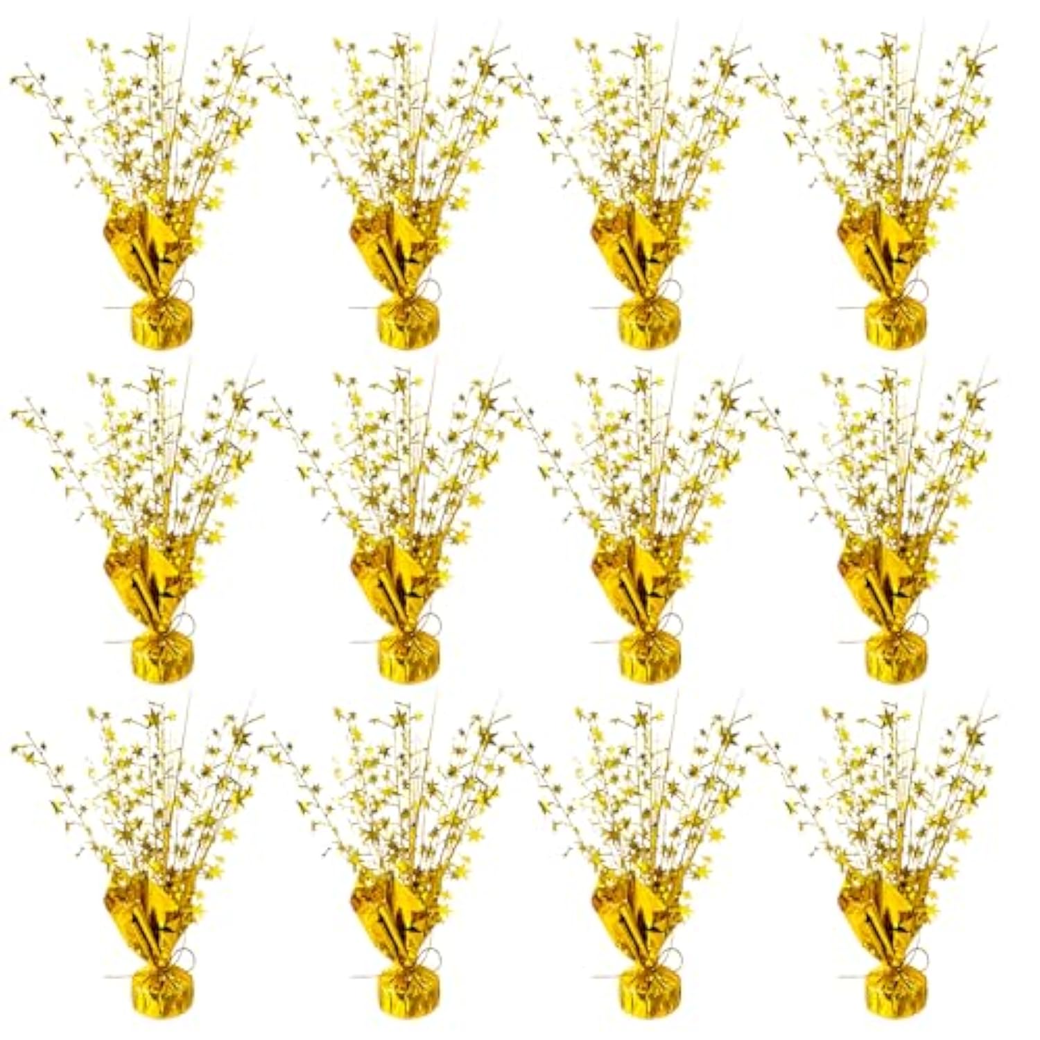12pcs Gold Metallic Star Table Decor Party Centerpiece Birthday Holiday