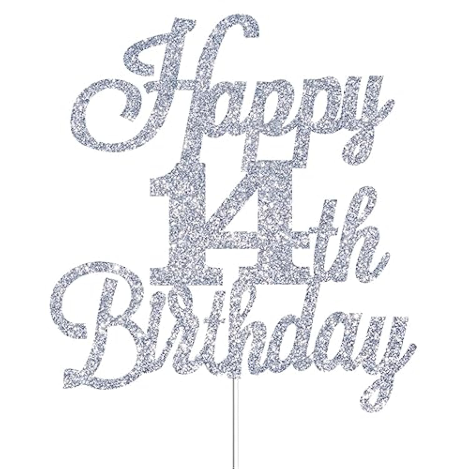 Happy 72Nd Birthday Cake Toppers Silver Glitter, Cheers To 72 Years Old Bday Decoration 72Nd Anniversary Cake Topper, Seventy-Two Theme Cake Decorations For Birth Anniversary Party