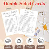 Funny Baby Shower Games Gender Neutral - Baby Shower Bingo Game For Girl, Baby Bingo For Baby Shower Boy Decorations, Baby Word Scramble Guess Who Mommy Or Daddy, Fun Baby Trivia Cards