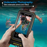 2 Pack Marine Waterproof Phone Pouch (Regular) - Black/Hi-Vis Yellow