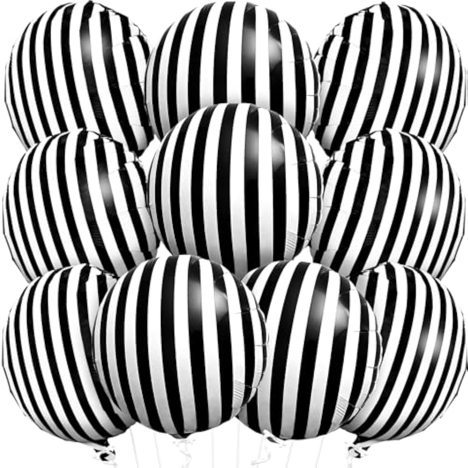 10pcs Black White Striped Balloons 18 Inch Halloween Party Decorations
