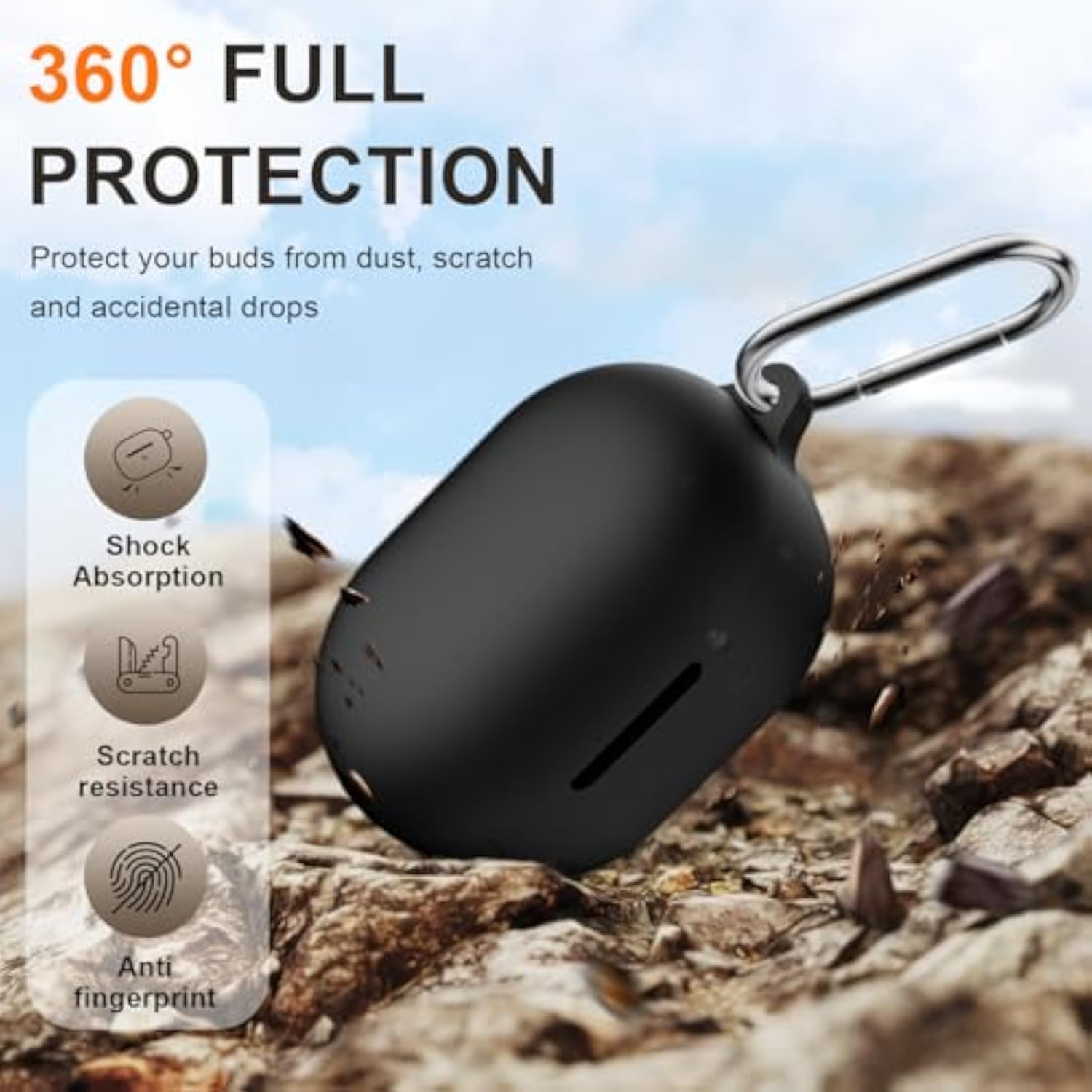 Bose New QuietComfort Earbuds Silicone Case Cover, Soft Protective Skin