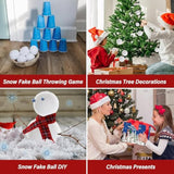 50-Pack Indoor Snow Toy Balls Soft Fake Snow Fight Set for Kids Party Games