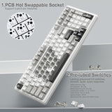 AULA F99 Wireless Mechanical Keyboard,Tri-Mode BT5.0/2.4GHz/USB-C Hot Swappable Custom Keyboard,Pre-lubed Linear Switches,RGB Backlit Computer Gaming Keyboards for PC/Tablet/PS/Xbox