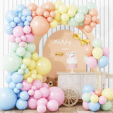 Aplanet 150Pcs Pastel Balloons Different Sizes 18 12 10 5 Inch, Latex Balloons For Pastel Pink, Blue, Themed Birthday Wedding Baby Shower Party, Grad Anniversary Supplies, Arch Kit Decoration