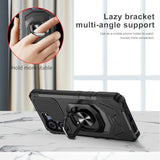 For Blu View 5 Phone Case/Blu F5 5G Case With Screen Protector,Blue View 5 Phone Case With Magnetic Ring Kickstand,Dual Layer Heavy Duty Military Grade Shockproof Cover For Blu View 5 B160V Black