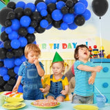 Black Blue Balloon Garland Arch Kit - 122Pcs Diy Royal Blue Black Ball