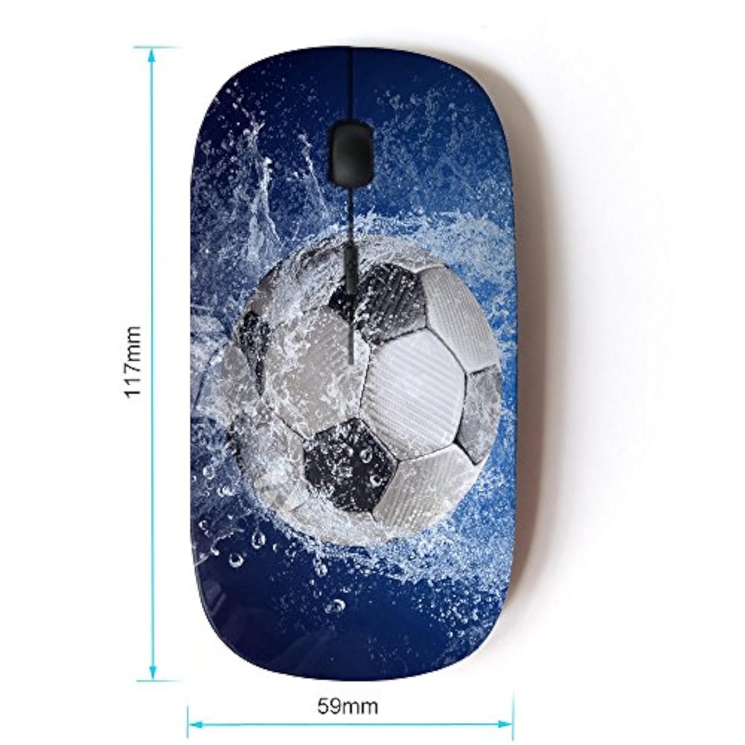 Soccer Football Sports Design Ergonomic Wireless Mouse With Nano Receiver