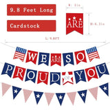 Veterans Day/Military Party Banner – “We Are So Proud of You” Pre-Strung Decor