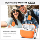 For Airpods Pro 2Nd/1St Generation Case With Cleaner Kit,Soft Silicone Protective Case Cover For Apple Airpod Pro 2/1 For Women Men,Airpods Pro Case Accessories With Keychain,Orange