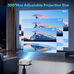 Projector With Wifi And Bluetooth, 16000Lumens Portable Mini Projector,Native Full Hd 1080P Outdoor Movie Projector,Smart Projector Compatible With Android/Ios/Windows/Tv Stick/Hdmi/Usb