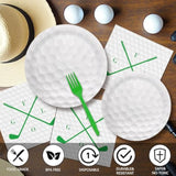 96Pcs Golf Party Plates Napkins Golf Birthday Party Supplies Paper Plates Plastic Forks Disposable Tableware Set For Kids Serve 24 Guests