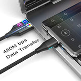 Magnetic Charging Cable, Gen10 Nylon Braided 2-In-1 Magnetic Phone Charger Compatible With Usb-C And Micro-Usb Devices (3.3Ft/3 Pack Black)