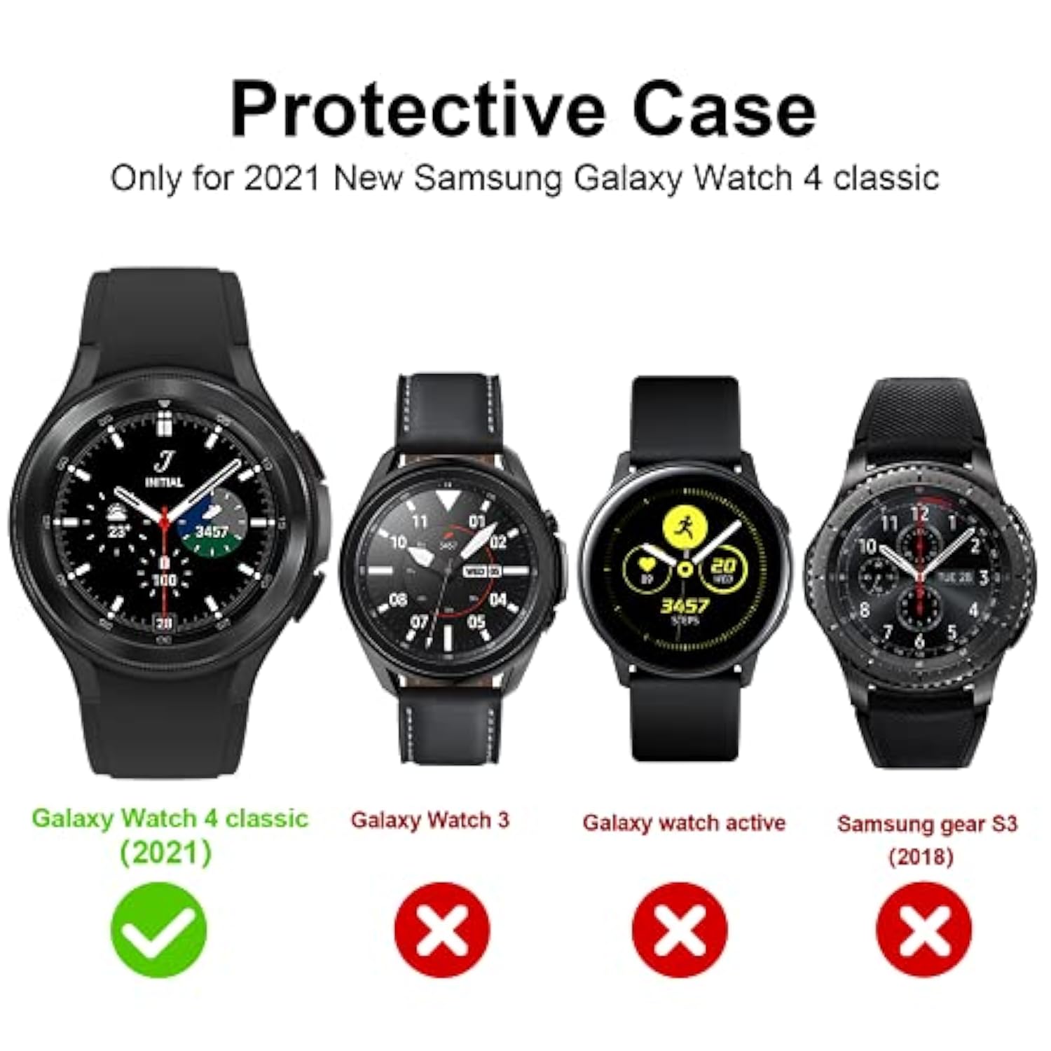[6+6] Pack For Samsung Galaxy Watch 4 Classic 46Mm Case With Screen Protector, Soft Tpu Cover Protective Bumper Shell + Tempered Glass Screen Protector Film For Galaxy Watch 4 Classic 46Mm