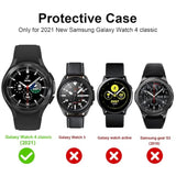 [6+6] Pack For Samsung Galaxy Watch 4 Classic 46Mm Case With Screen Protector, Soft Tpu Cover Protective Bumper Shell + Tempered Glass Screen Protector Film For Galaxy Watch 4 Classic 46Mm