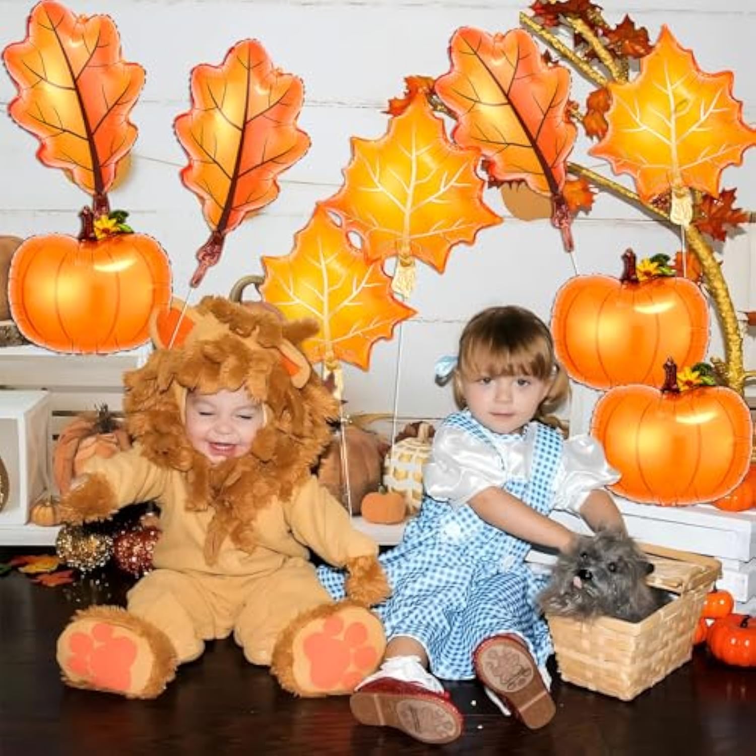 Thanksgiving Balloons 8Pcs Fall Leaf Pumpkin Turkey Balloons for Friendsgiving Party Decor