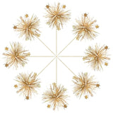 30Pcs Foil Firework Cupcake Toppers Happy Birthday Cake Toppers Sparkle Tinsel Flower Drink Stirrers Cocktail Food Fruit Toothpicks For Valentine'S Day Party Supplies Gold