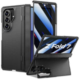 for  Galaxy Z Fold 7 Case with Privacy Screen Protector, Kickstand & Hinge Protection Rugged Hard 360° Full Body Protective Phone Cover Case