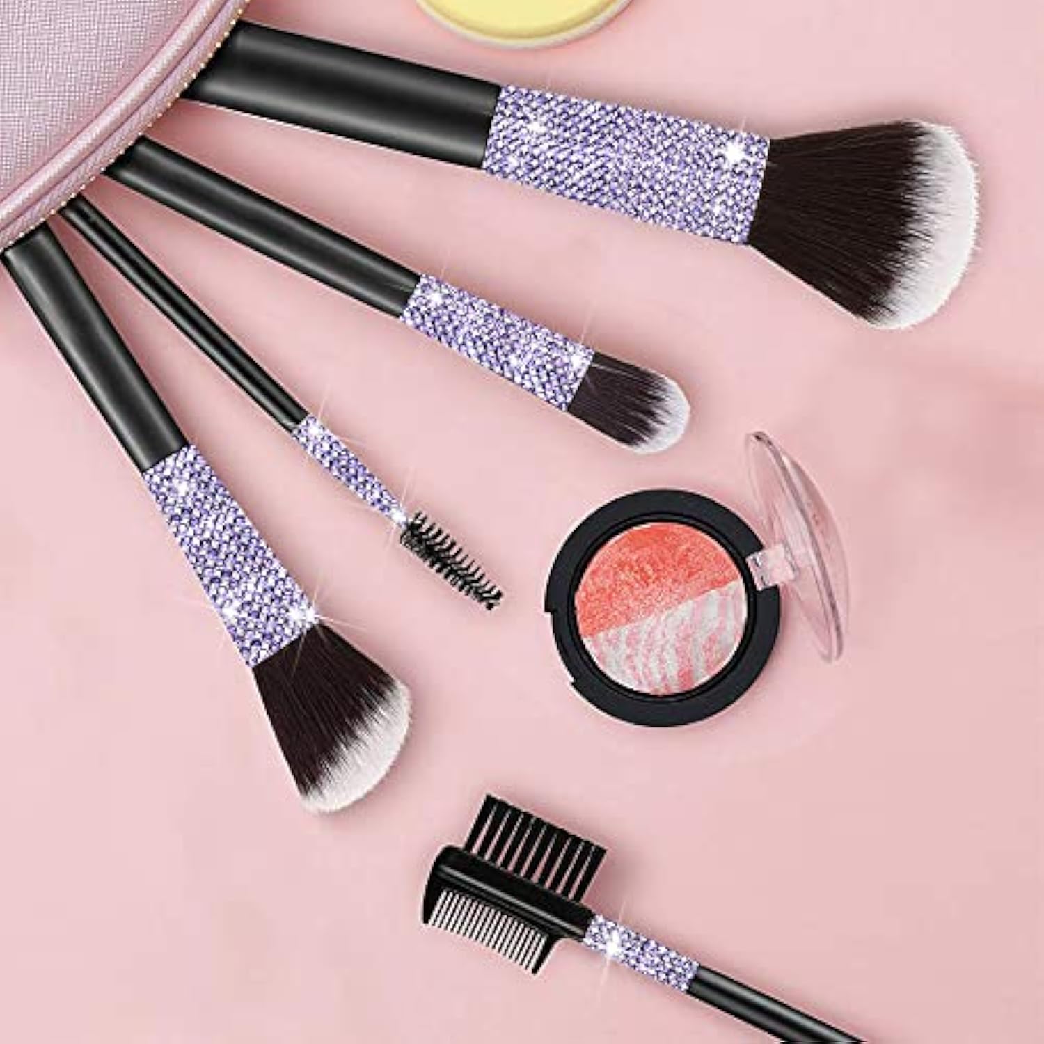 6 Rolls Self Adhesive Dream Purple Crystal Rhinestone Strips Diamond R