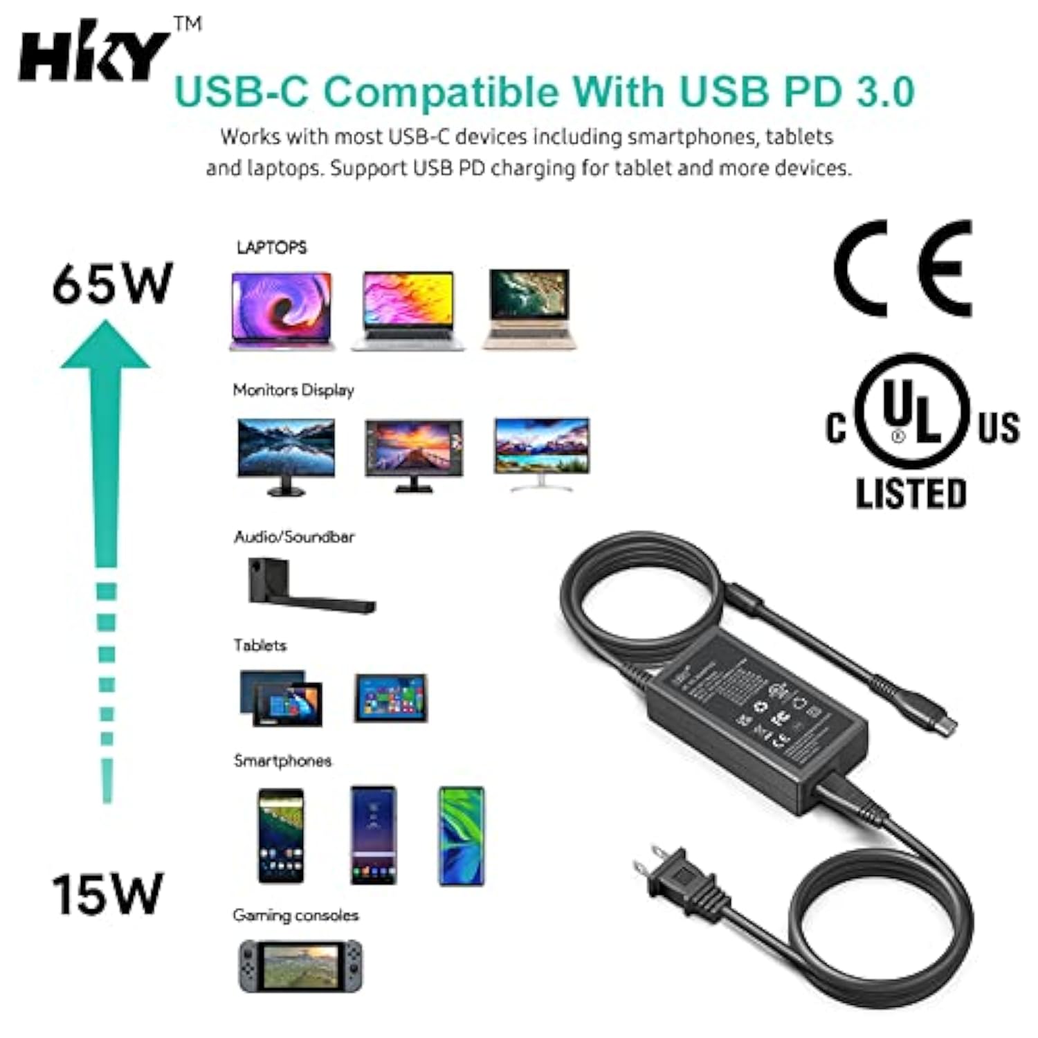 Pd 65W Type C Usb-C Ac Charger Fit For Lenovo Thinkbook 13S 13X 14 14S 15 16 P