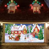 Christmas Garage Door Cover Decorations 6 X 13 Ft Large Merry Christmas Double Garage Door Cover 2025 Xmas Holiday Backdrop Hanging Decor For Xmas New Year Outdoor Background Photo Props