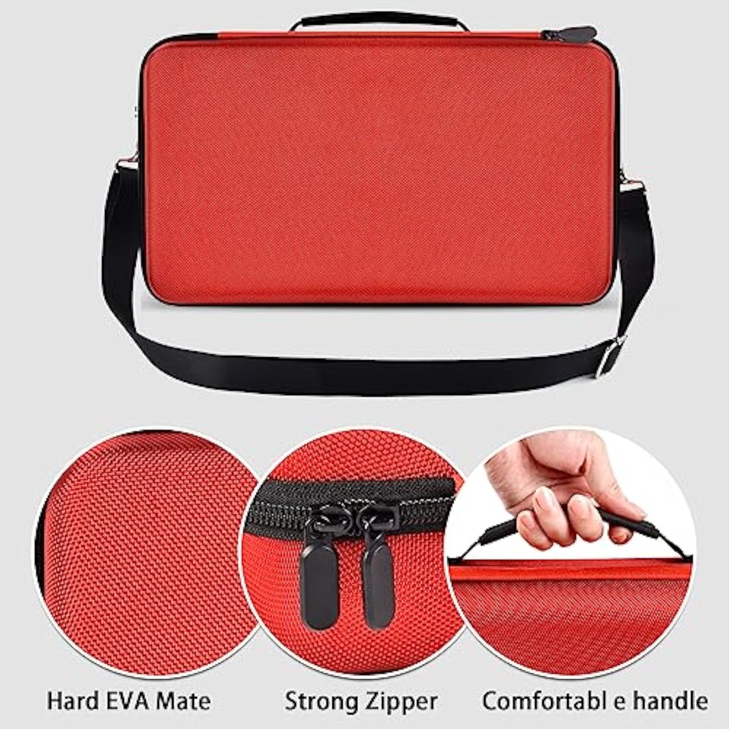 Extra Large Battery Hard Carrying Case, For Milwaukee M18 18V/ M12 12V Battery And Charger, Batteries Box Holder For 2.0/3.0/4.0/6.5/5.0/8.0/6.0/9.0-Ah Batteries, Adapter (Bag Only) - Red