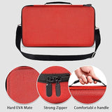 Extra Large Battery Hard Carrying Case, For Milwaukee M18 18V/ M12 12V Battery And Charger, Batteries Box Holder For 2.0/3.0/4.0/6.5/5.0/8.0/6.0/9.0-Ah Batteries, Adapter (Bag Only) - Red