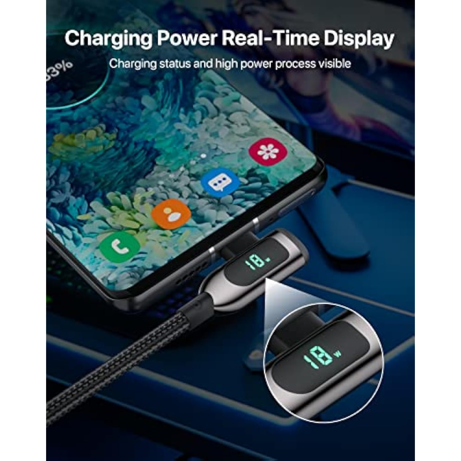 100W Right Angle Usb C To Usb C Cable, 4Ft Zinc Alloy Braided Type-C Cable Wit