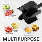 Upgrade Meat Chopper And Potato Masher, Heat Resistant Ground Meat Smasher For Hamburger, 5 Curved Blades Ground Beef Smasher, Nylon Non Stick Mixer, Stirrer And Kitchen Gadgets, Black