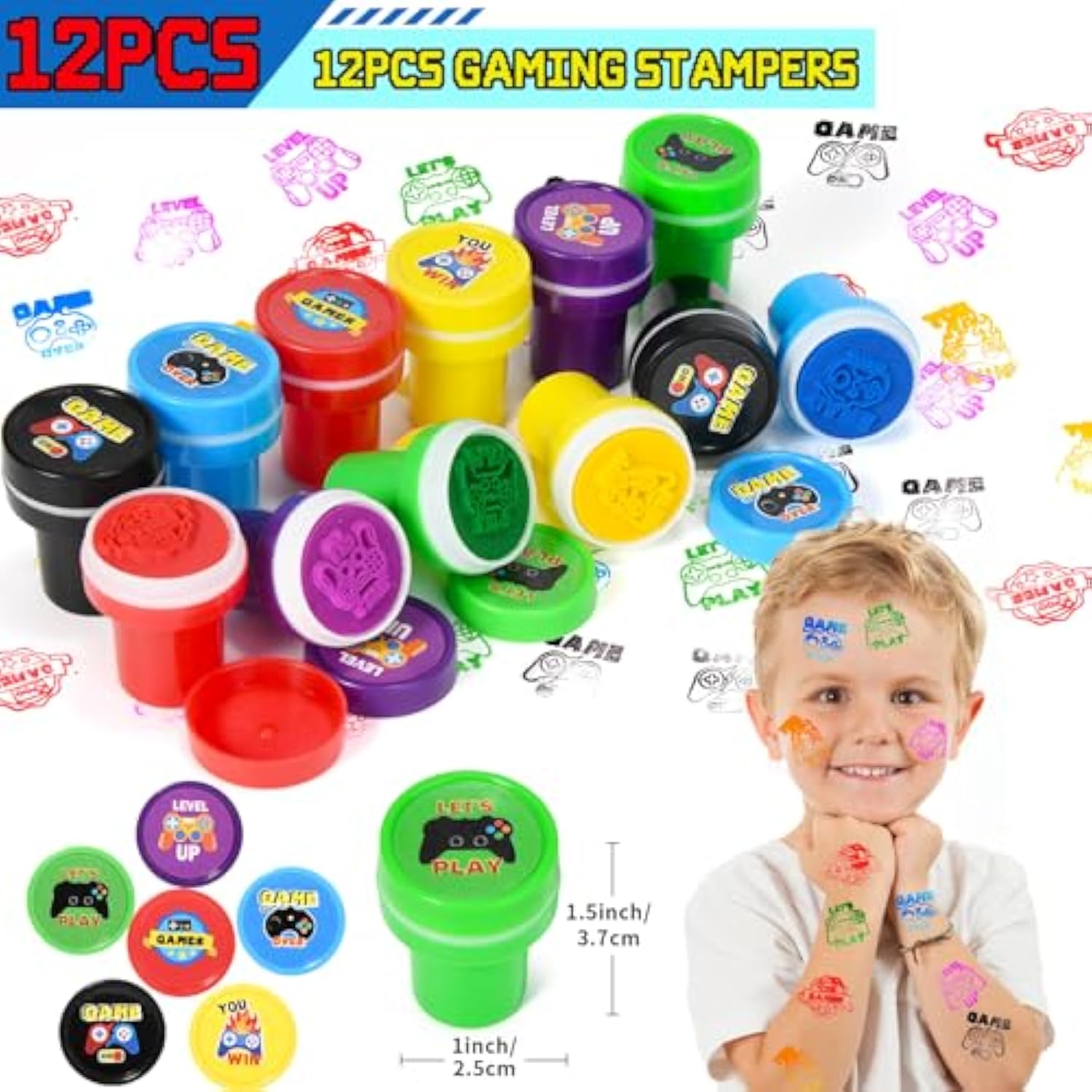 Video Game Party Favors Gamer Birthday Supplies Kids, Non Woven Tote Bag Silicone Bracelet Stamper Glow Sticker Keychain, Goodie Stuffer Pinata Filler Teen Girl Boys Game On Gaming Party Decor