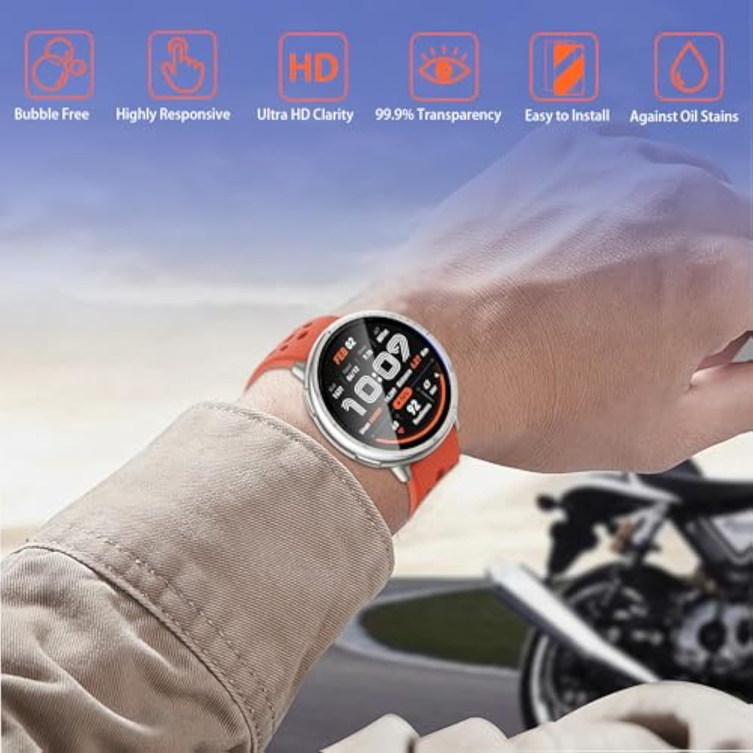 ?3 Pack? For Amazfit Active 2 Screen Protector, [Anti-Scratch] 3D Full Screen Coverage Soft Film,Anti Scratch Hd Clear Screen Protector For Amazfit Active 2