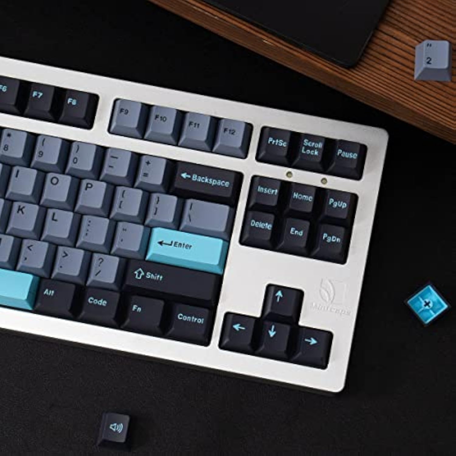 172 Keys Double Shot Keycaps Cherry Profile Blue Keycaps With 7U Spacebar Fit