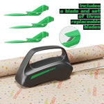 2 Pack Wrapping Paper Cutter With 3 Replaceable Blades,Gift Wrap Cutter Tool For Holiday Gift Wrapping, Slider Wrap Cutter For Gift Wrapping Accessories,Wrapping Paper Roll Cutter For Christmas