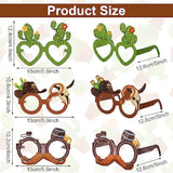 36 Pcs Western Party Decoration Favors Wild West Paper Glasses Cowboy Photo Booth Props Western Theme Birthday Party Supplies