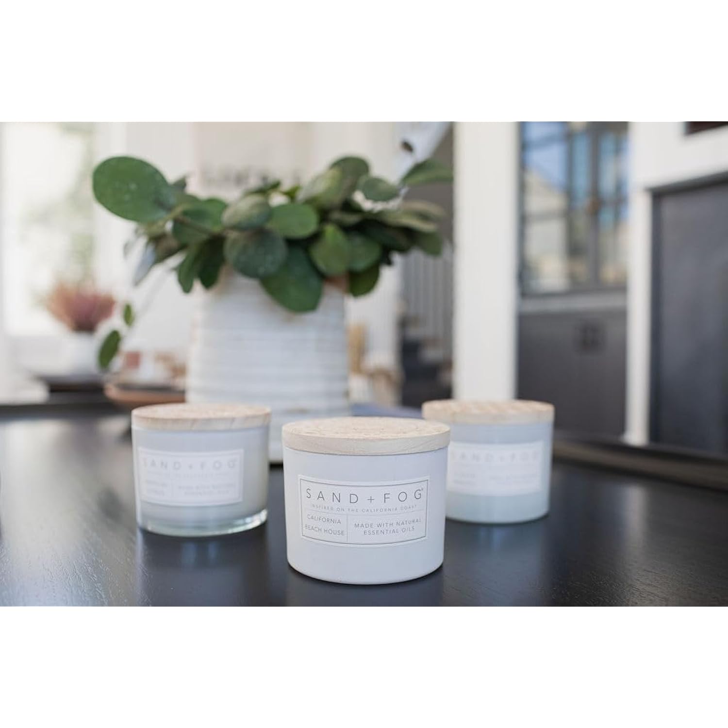 Scented Candle - California Beach House – Additional Scents And Sizes – 100% Cotton Lead-Free Wick - Luxury Air Freshening Jar Candles - Perfect Home Decor – 12Oz