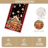 Merry Christmas Table Runner Christmas Gingerbread Tablecloth Christmas Xmas Winter Holiday Decorations And Supplies For Home Kitchen Table-13×72''
