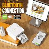 Sticker Printer, Pm230 Print Pod Mini Bluetooth Portabel Sticker Maker With 3 Rolls Paper, Print Pods With Multiple Templates For Phone & Tablet, Smart Ai App Family, White