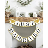 Just Married Paper Wedding Garland Proposal Engagement Party Decorations 6Ft