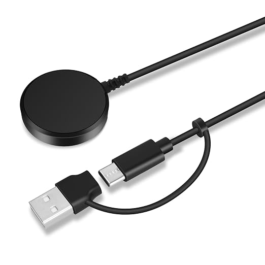 2 in 1 USB C A Samsung Galaxy Watch Charger Magnetic Wireless Cable 3.3FT