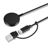 2 in 1 USB C A Samsung Galaxy Watch Charger Magnetic Wireless Cable 3.3FT