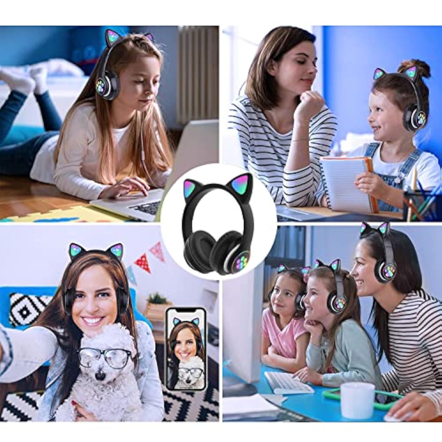 Kids Headphones, Bluetooth Wireless Headphones For Kids Teens Adults, Over-Ear